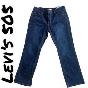 LEVI’S 505 straight, women’s dark wash jeans